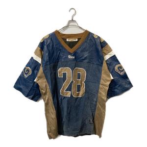 JEFF HAMILTON (ジェフハミルトン) レザーゲームシャツ ★ Marshall Faulk @ メンズ SIZE 5XL ネイビー