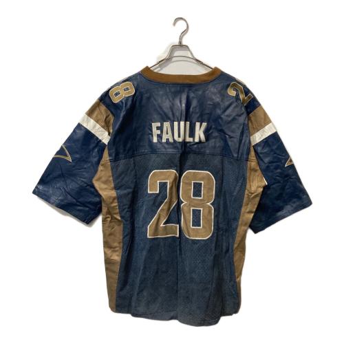 JEFF HAMILTON (ジェフハミルトン) レザーゲームシャツ ★ Marshall Faulk @ メンズ SIZE 5XL ネイビー