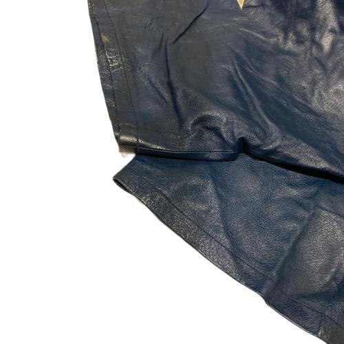 JEFF HAMILTON (ジェフハミルトン) レザーゲームシャツ ★ Marshall Faulk @ メンズ SIZE 5XL ネイビー