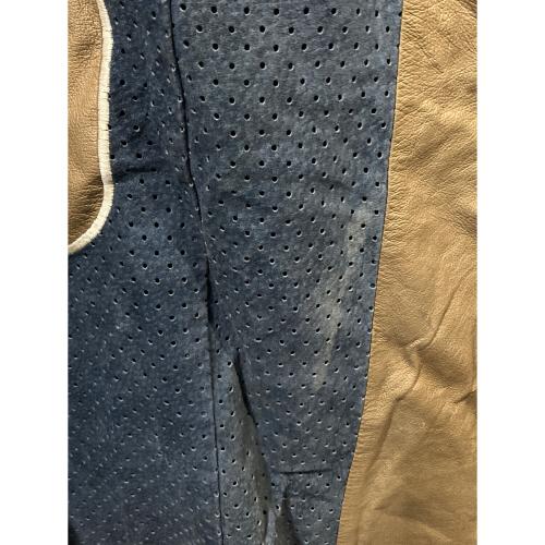 JEFF HAMILTON (ジェフハミルトン) レザーゲームシャツ ★ Marshall Faulk @ メンズ SIZE 5XL ネイビー