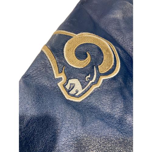 JEFF HAMILTON (ジェフハミルトン) レザーゲームシャツ ★ Marshall Faulk @ メンズ SIZE 5XL ネイビー