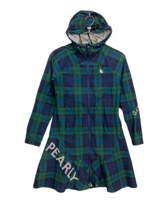 PEARLY GATES (パーリーゲイツ) フルジップワンピース ネイビー×グリーン