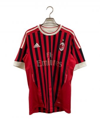 adidas (アディダス) ユニフォームシャツ ブラック×レッド サイズ:Ｍ