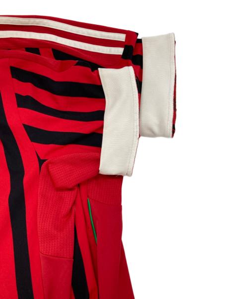 adidas (アディダス) ユニフォームシャツ ブラック×レッド サイズ:Ｍ