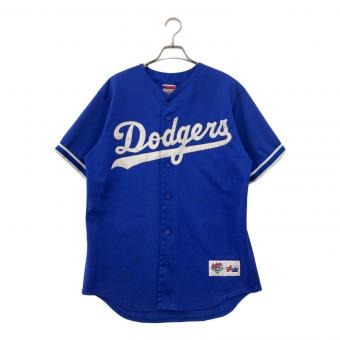 Majestic (マジェスティック) ゲームシャツ メンズ SIZE M ブルー ★④ Los Angeles dodgers USA製