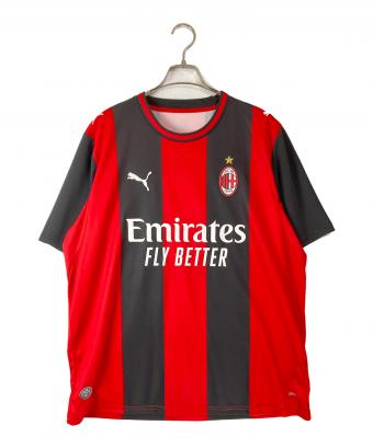 PUMA (プーマ) 26-27 ACミラン HOME ユニフォーム ブラック×レッド サイズ:XL  未使用品