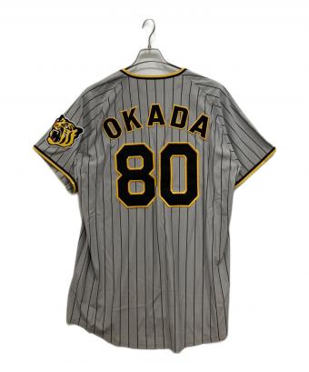 阪神タイガース (ハンシンタイガース) 野球レプリカユニフォーム グレー×イエロー サイズ:O