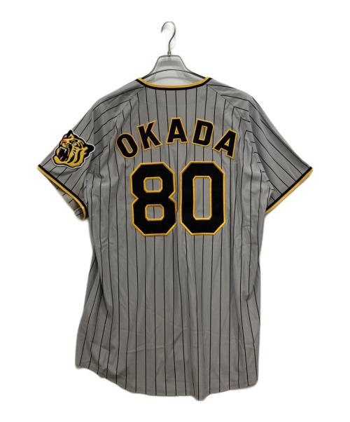 阪神タイガース (ハンシンタイガース) 野球レプリカユニフォーム グレー×イエロー サイズ:O