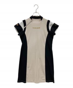 le coq sportif GOLF (ルコック スポルティフ ゴルフ) ライン切替ワンピース ベージュ×ブラック サイズ:SIZE L