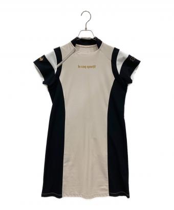 le coq sportif GOLF (ルコック スポルティフ ゴルフ) ライン切替ワンピース ベージュ×ブラック サイズ:SIZE L