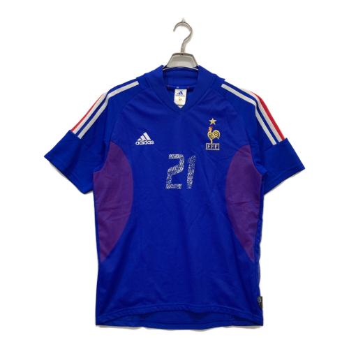 adidas (アディダス) ゲームシャツ AHJ001 フランス代表 2002 ホーム DUGARRY デュガリー  メンズ SIZE M ブルー