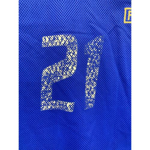 adidas (アディダス) ゲームシャツ AHJ001 フランス代表 2002 ホーム DUGARRY デュガリー  メンズ SIZE M ブルー
