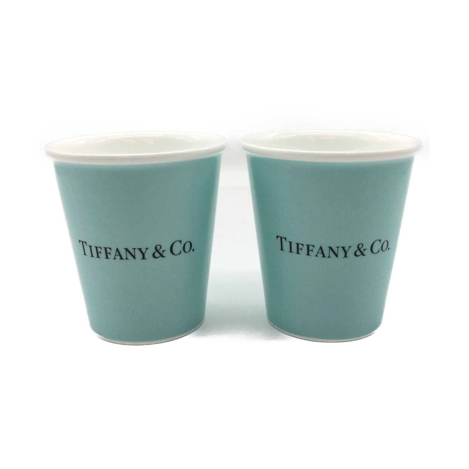 Tiffany Co ティファニー ペーパーカップ ボーンチャイナ 2pセット 箱無 参考価格 14 500 税 トレファクonline