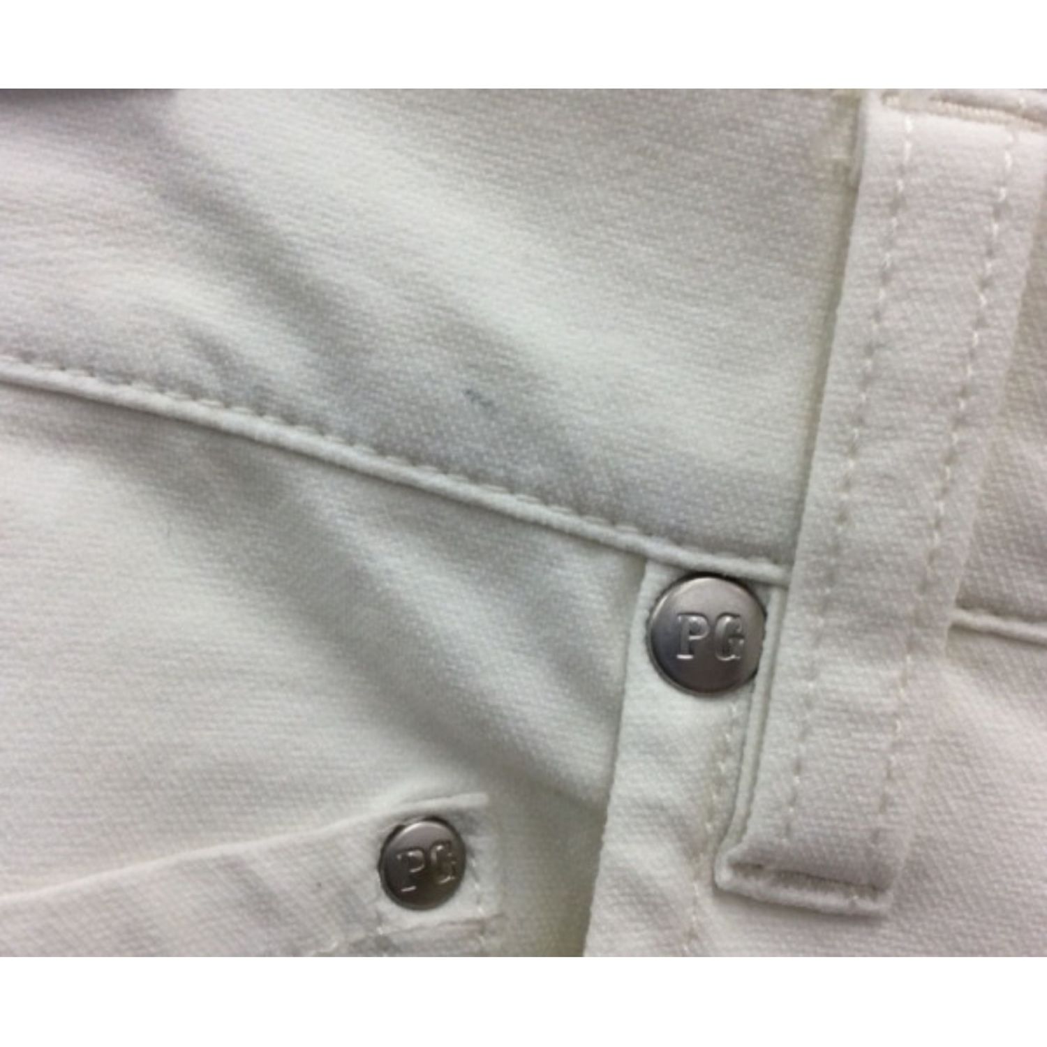 PEARLY GATES ゴルフパンツ MLG 198 クリーム色サイズ5 ストレッチ ヘリンボーンノータックパンツ(ロングパンツ)|PEARLY GATES