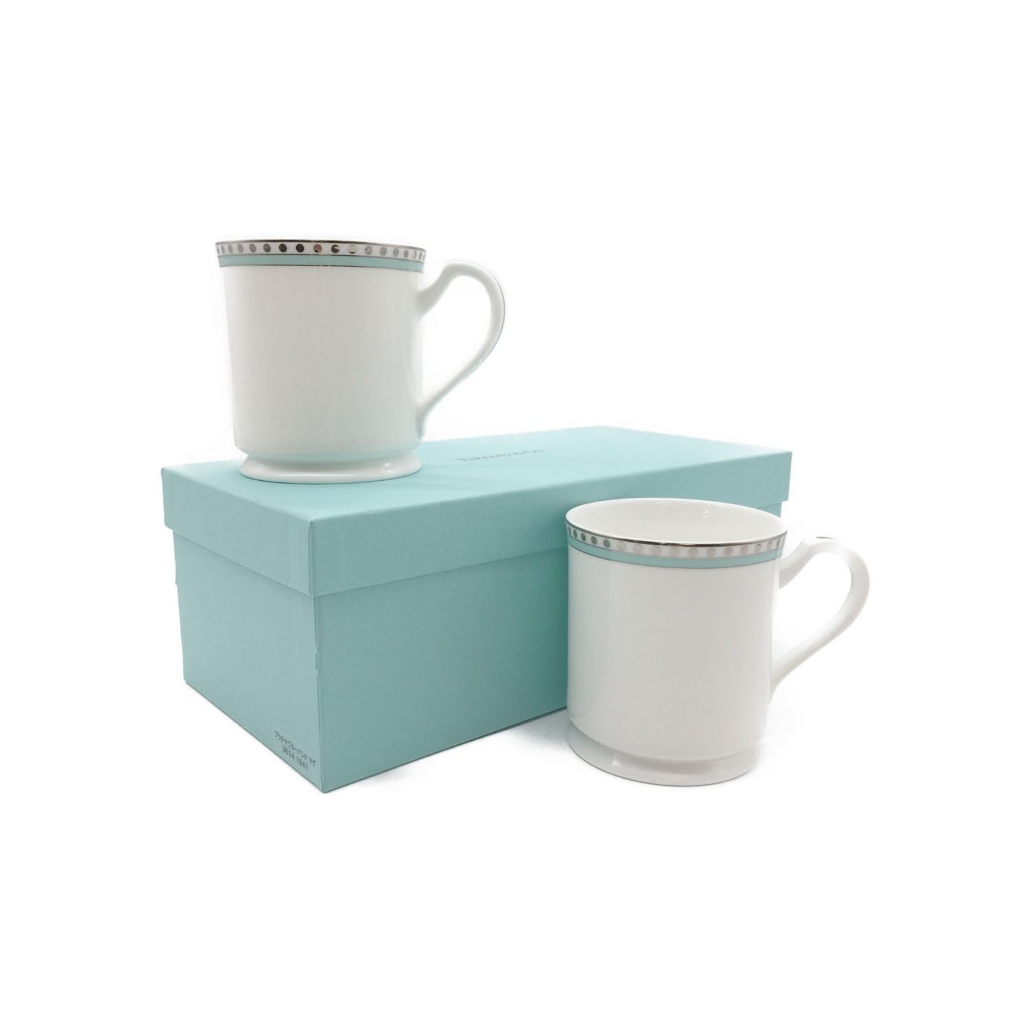 Tiffany Co ティファニー マグカップ 未使用品 プラチナブルーバンド 2pセット トレファクonline