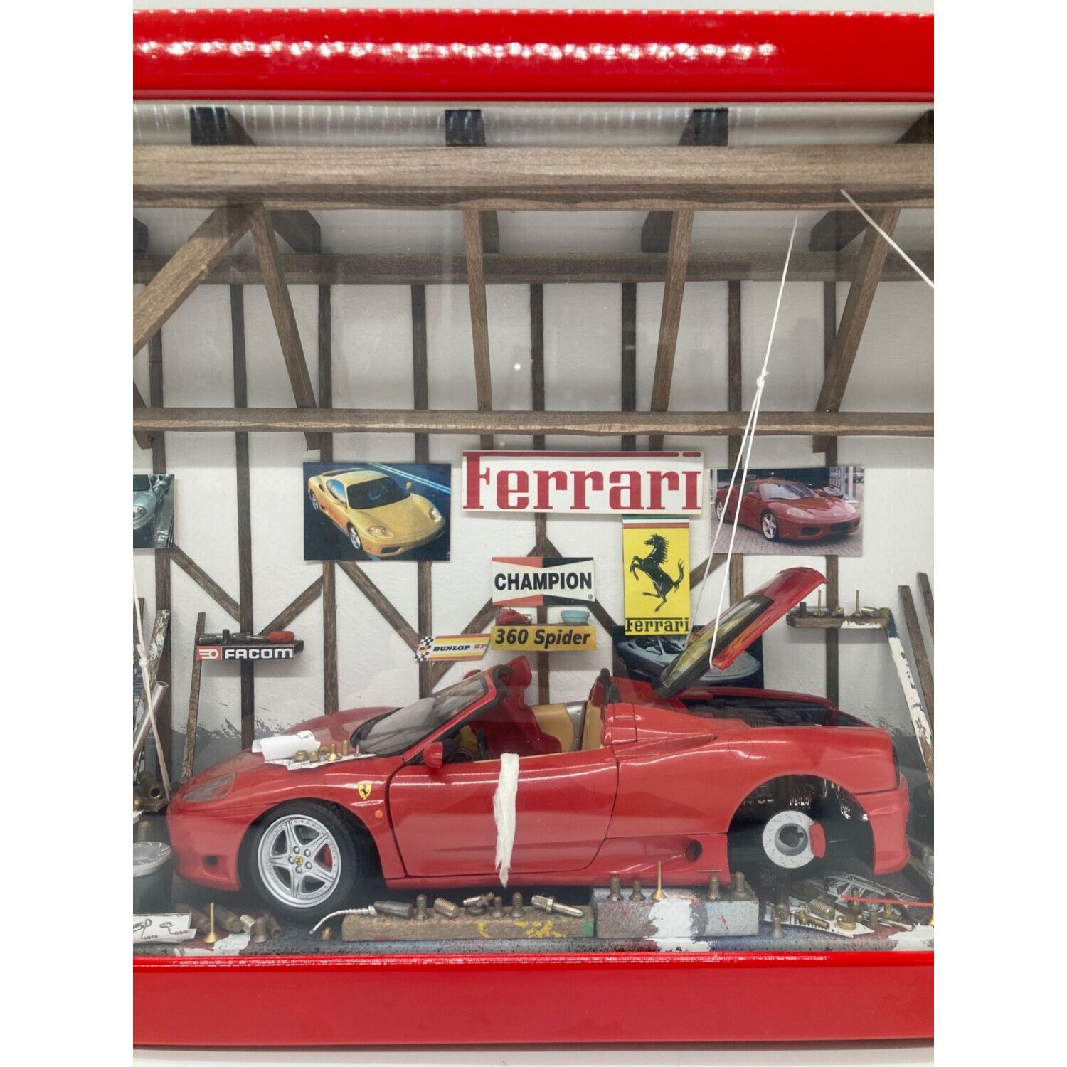 ホーロー看板 フェラーリ 約３０×１８cm ガレージに - 広告、ノベルティグッズ