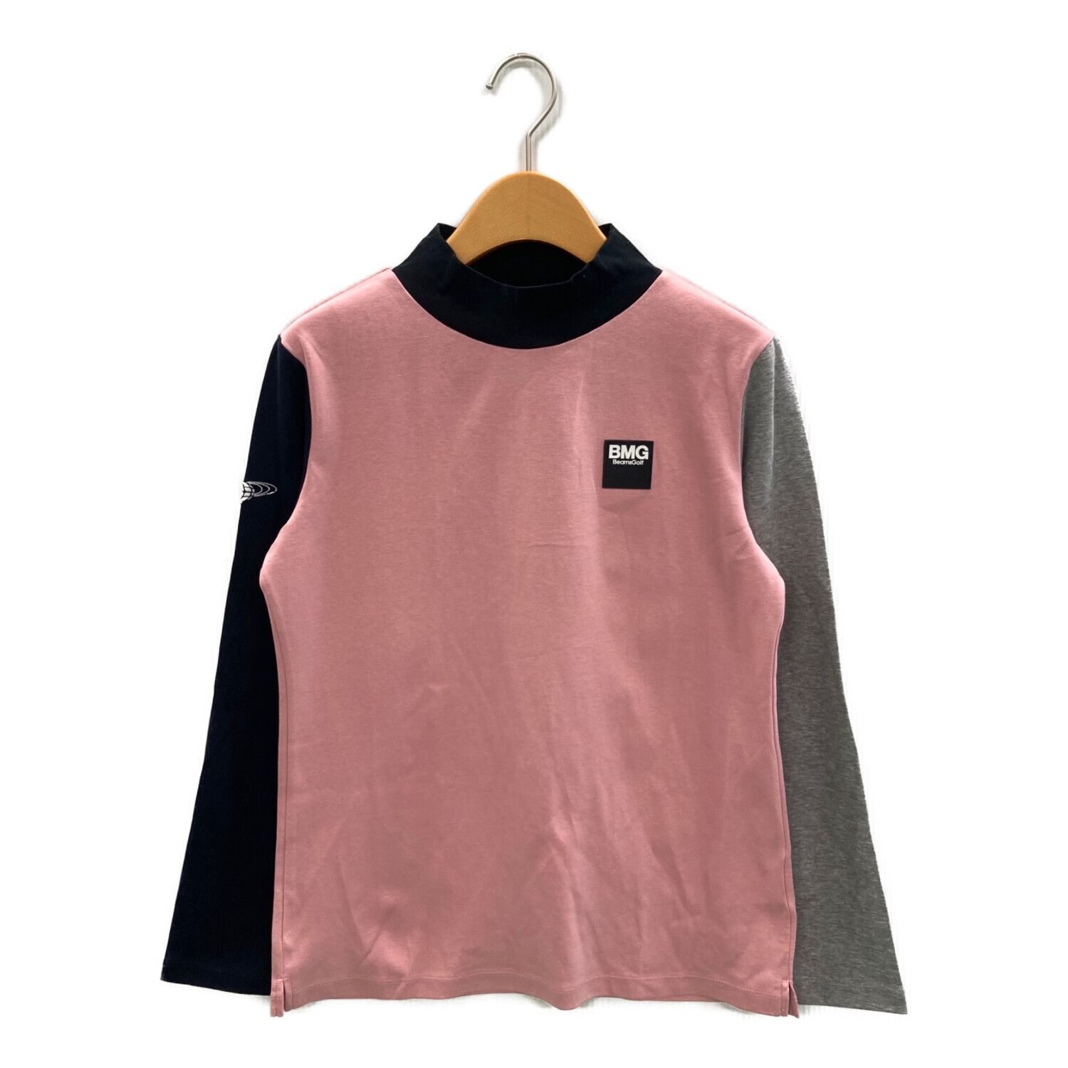 BEAMS GOLF (ビームスゴルフ) ゴルフウェア(トップス) レディース SIZE L ピンク クレイジーパターンモックネックシャツ