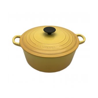 LE CREUSET (ルクルーゼ) 両手鍋 イエロー 26㎝