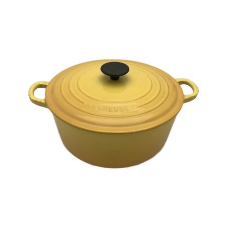 LE CREUSET (ルクルーゼ) 両手鍋 イエロー 26㎝
