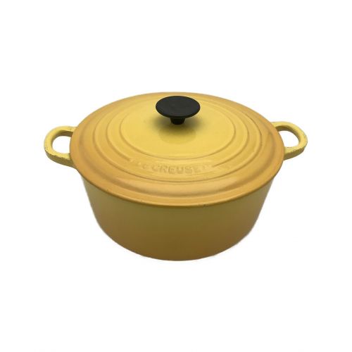 LE CREUSET (ルクルーゼ) 両手鍋 イエロー 26㎝｜トレファクONLINE