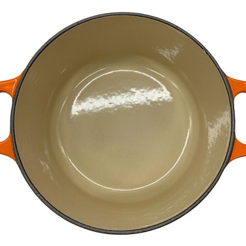 LE CREUSET (ル･クルーゼ) 両手鍋 ココットロンド オレンジ 18cm