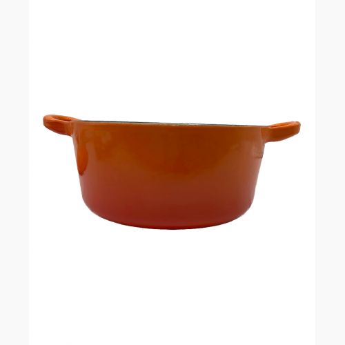 LE CREUSET (ル･クルーゼ) 両手鍋 ココットロンド オレンジ 18cm