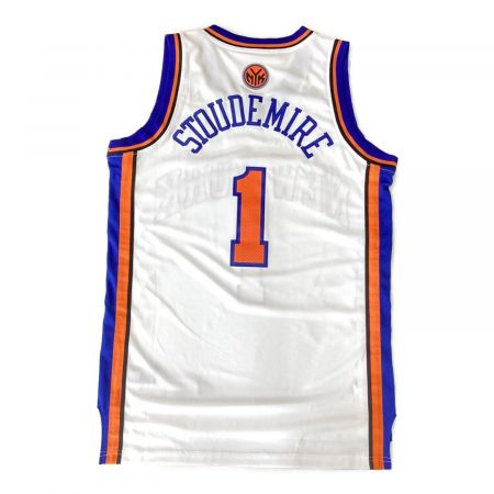 adidas (アディダス) オーセンティックジャージ メンズ SIZE M ホワイト New York Knicks Amare Stoudemire #1 額入り