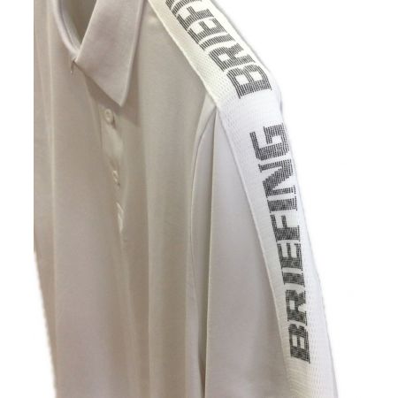 BRIEFING (ブリーフィング) ゴルフウェア(トップス) メンズ SIZE L ホワイト /// サイドラインポロシャツ BRG221MA3