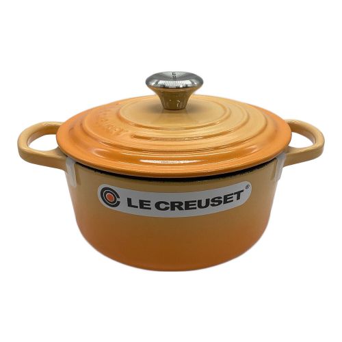 LE CREUSET (ルクルーゼ) 両手鍋 18cm オレンジ ココットロンド