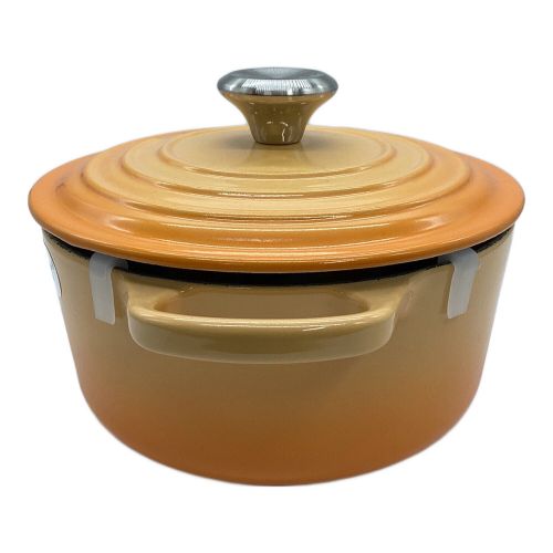 LE CREUSET (ルクルーゼ) 両手鍋 18cm オレンジ ココットロンド