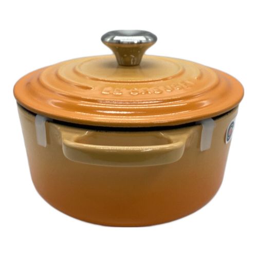 LE CREUSET (ルクルーゼ) 両手鍋 18cm オレンジ ココットロンド