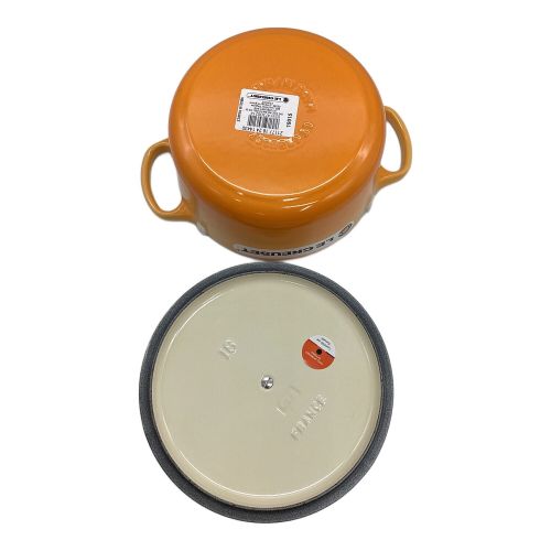 LE CREUSET (ルクルーゼ) 両手鍋 18cm オレンジ ココットロンド