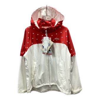 Callaway (キャロウェイ) ゴルフウェア(トップス) レディース SIZE L レッド×ホワイト レインウェア(セットアップ)