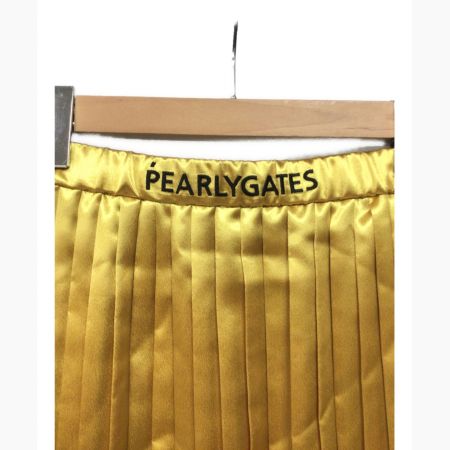 PEARLY GATES (パーリーゲイツ) たっぷりプリーツロングスカート レディース SIZE 1 ゴールド