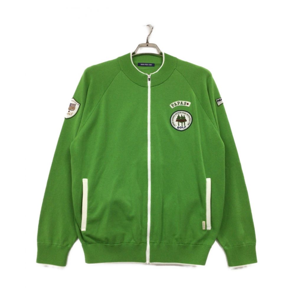 PAPAS PLUS GOLF ジップアップニット メンズ SIZE L｜トレファク