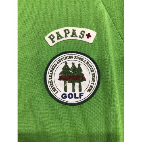 PAPAS PLUS GOLF ジップアップニット メンズ SIZE L