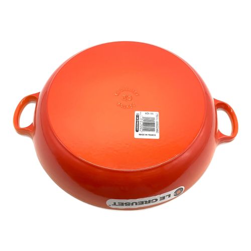 LE CREUSET (ルクルーゼ) 両手鍋 30cm オレンジ ビュッフェ