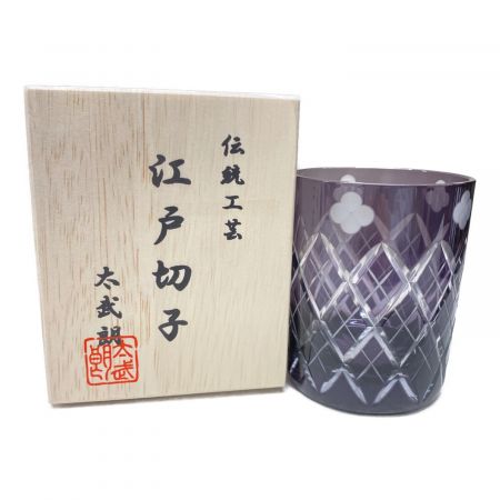 太武朗 (タブロー) 江戸切子グラス 四つ葉紋