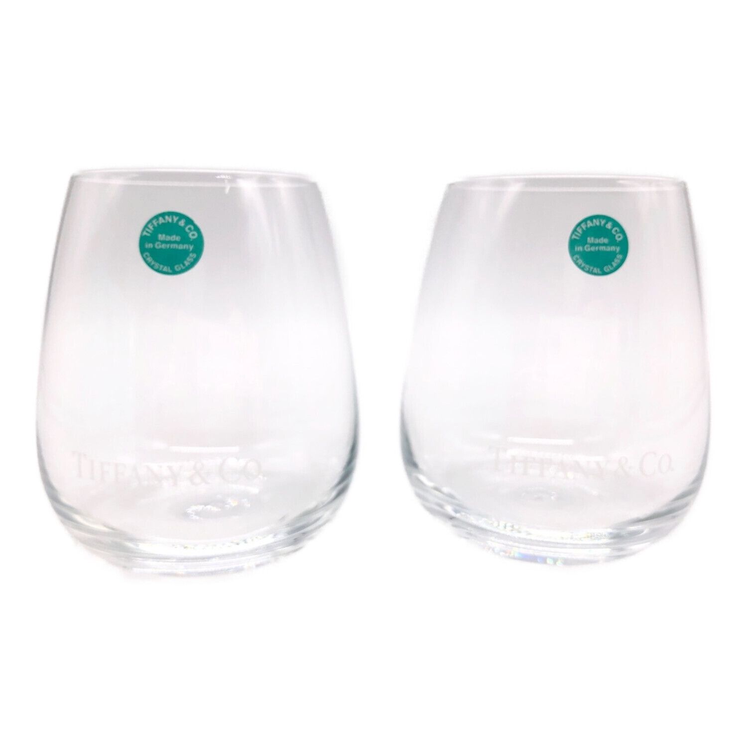 TIFFANY & Co. (ティファニー) ガラス タンブラー 2セット ロゴ 