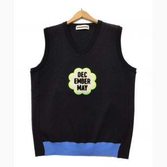 decembermay (ディセンバーメイ) ゴルフウェア メンズ Old School knit vest SIZE XL ブラック