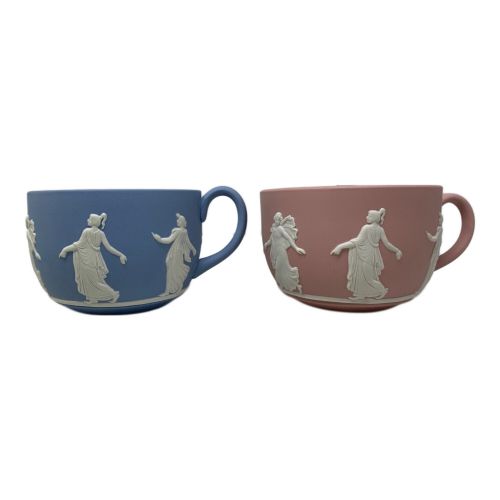 Wedgwood (ウェッジウッド) カップ&ソーサー ブルー×ピンク ジャスパー ダンシングアワー