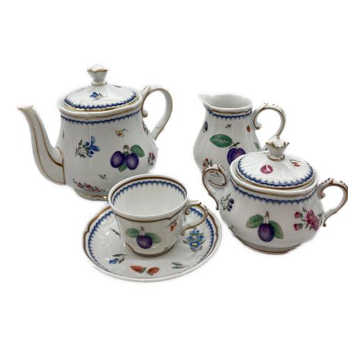 RICHARD GINORI (リチャードジノリ) ティーセット イタリアンフルーツ ティーポット,クリーマー,シュガーポット,カップ&ソーサー×3