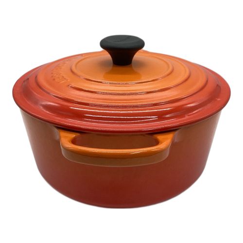 LE CREUSET (ルクルーゼ) シグニチャー ココット・ロンド SIZE 22cm オレンジ