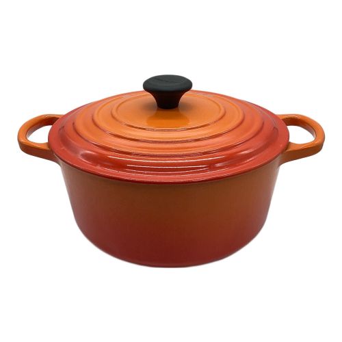 LE CREUSET (ルクルーゼ) シグニチャー ココット・ロンド SIZE 22cm オレンジ