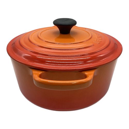 LE CREUSET (ルクルーゼ) シグニチャー ココット・ロンド SIZE 22cm オレンジ