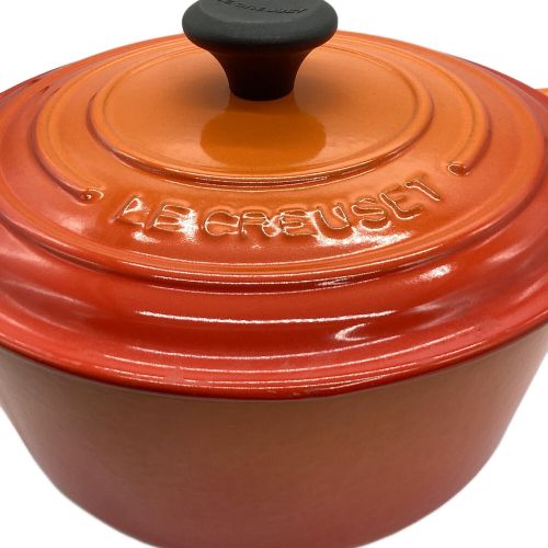 LE CREUSET (ルクルーゼ) シグニチャー ココット・ロンド SIZE 22cm オレンジ