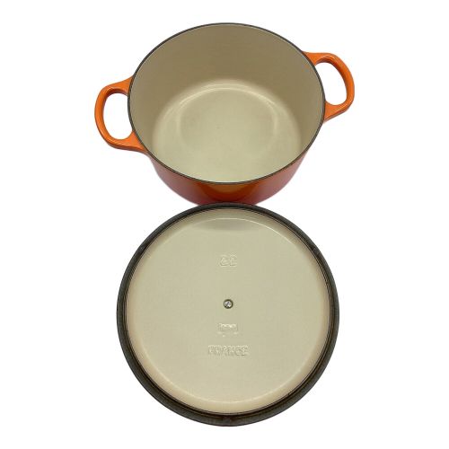 LE CREUSET (ルクルーゼ) シグニチャー ココット・ロンド SIZE 22cm オレンジ