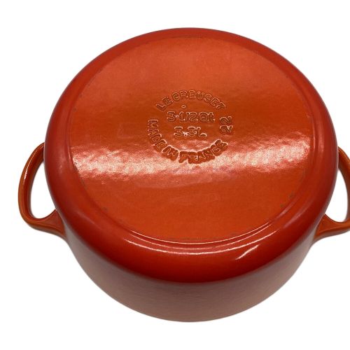 LE CREUSET (ルクルーゼ) シグニチャー ココット・ロンド SIZE 22cm オレンジ