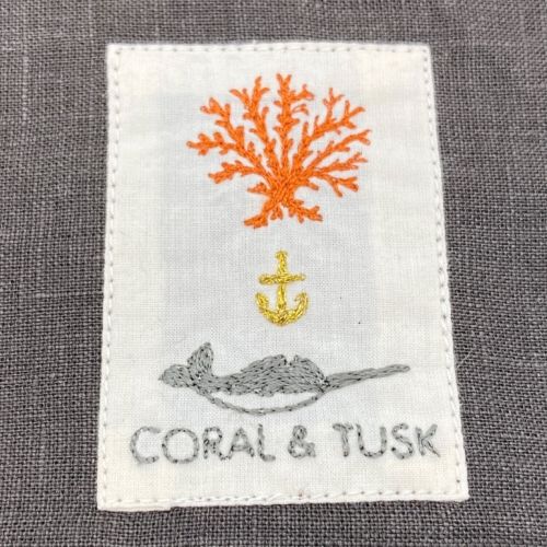 CORAL&TUSK (コーラルアンドタスク) クマ刺繍クッションカバー