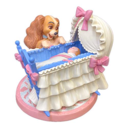 DISNEY (ディズニー) フィギュリン 1225771 WDCC フィギュア わんわん物語 かわいい赤ちゃん Lady and Cradle Welcome Little Darling